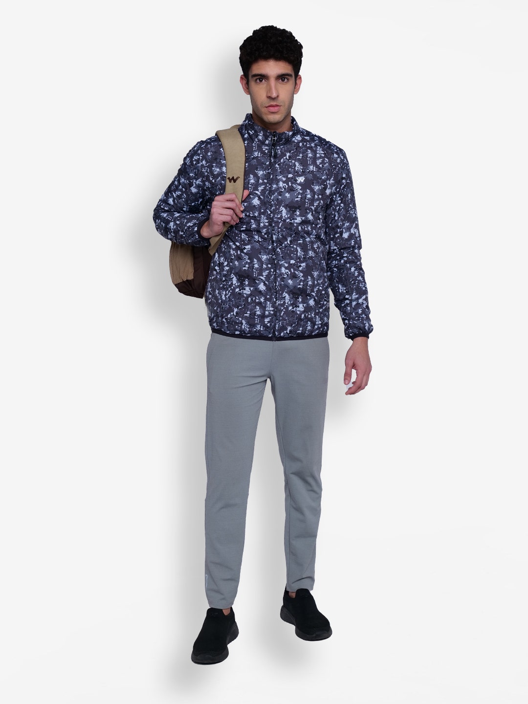 Men PRNT LQJ Reversible Grey Black