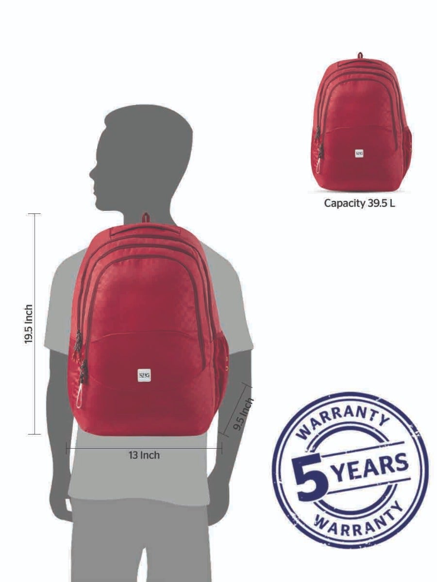 Buy WIKI 5 Illusion 39.5L School Bag Red Online | Wildcraft